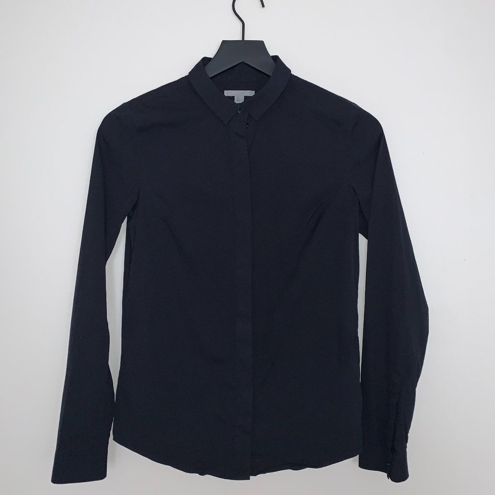 COS Black Button Down
